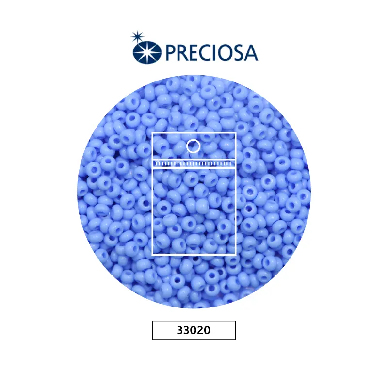 Mostacilla checa preciosa 2mm 33020 OP azul hortencia x 50g