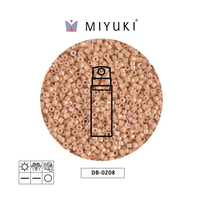 Miyuki delica 11/0 DB0208 opaco tan lusterr x 10gr