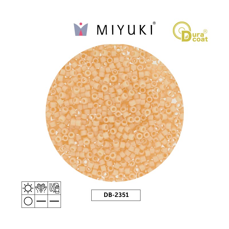 Miyuki delica 11/0 DB2351 duracoa opaco vanilla x 50g