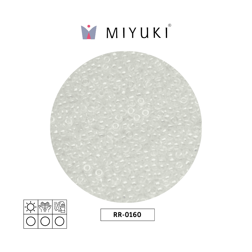 Mostacilla Miyuki rocalla 11/0 RR0160 transparente pálido gris lsuter x 250g