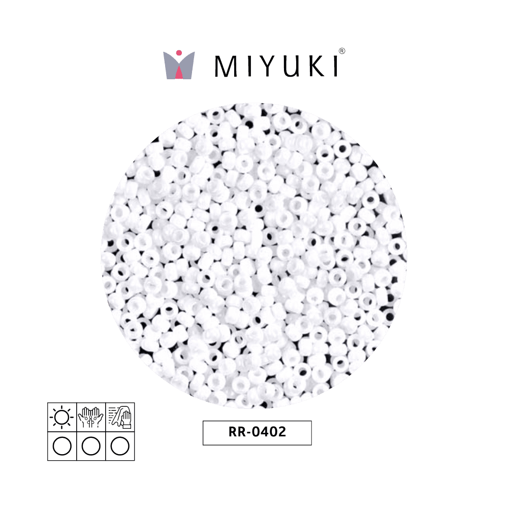 Mostacilla Miyuki rocalla 11/0 RR0402 blanco x 250g