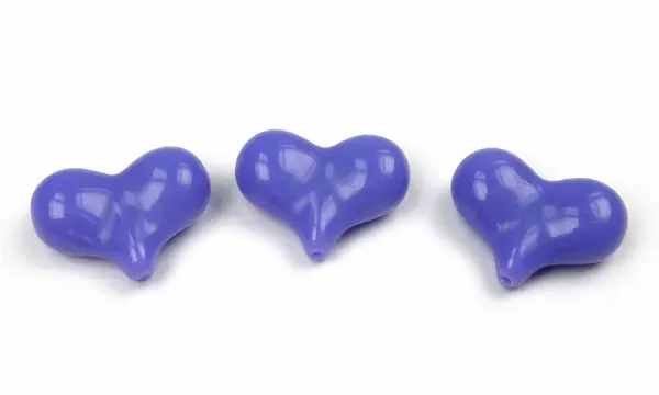 Acrilico 4800 corazon lila 39 18x23mm x 1/4 lb(Aprox 68und)