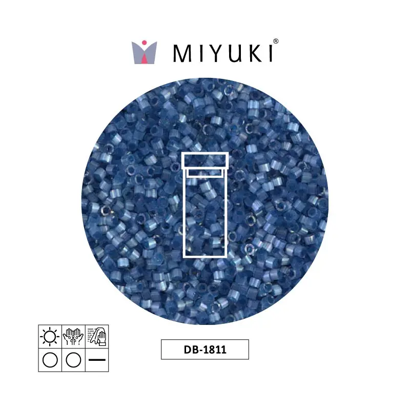 Miyuki delica 11/0 DB1811 dusk azul satinado x 3g