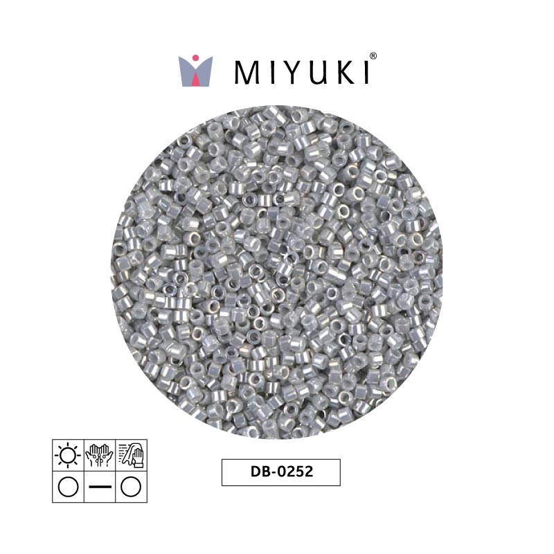Miyuki delica 11/0 DB0252 Ceylon perlado gris x 50gr