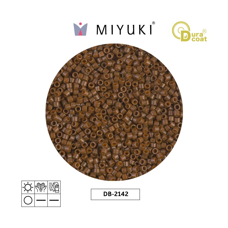 Miyuki delica 11/0 DB2142 Duracoat opaco cognac x 50g