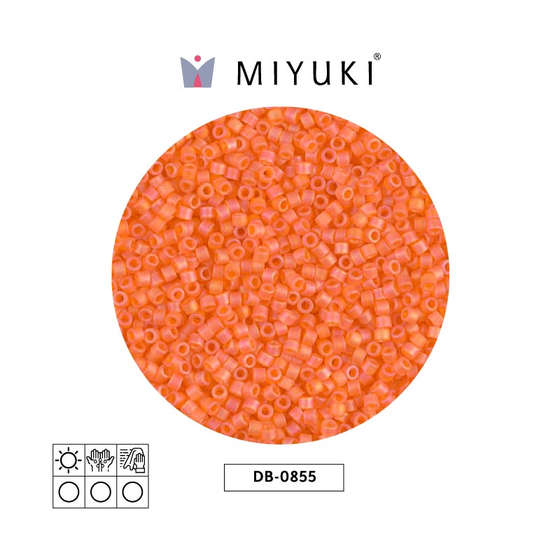 Miyuki delica 11/0 DB0855 matte orange AB x 50gr