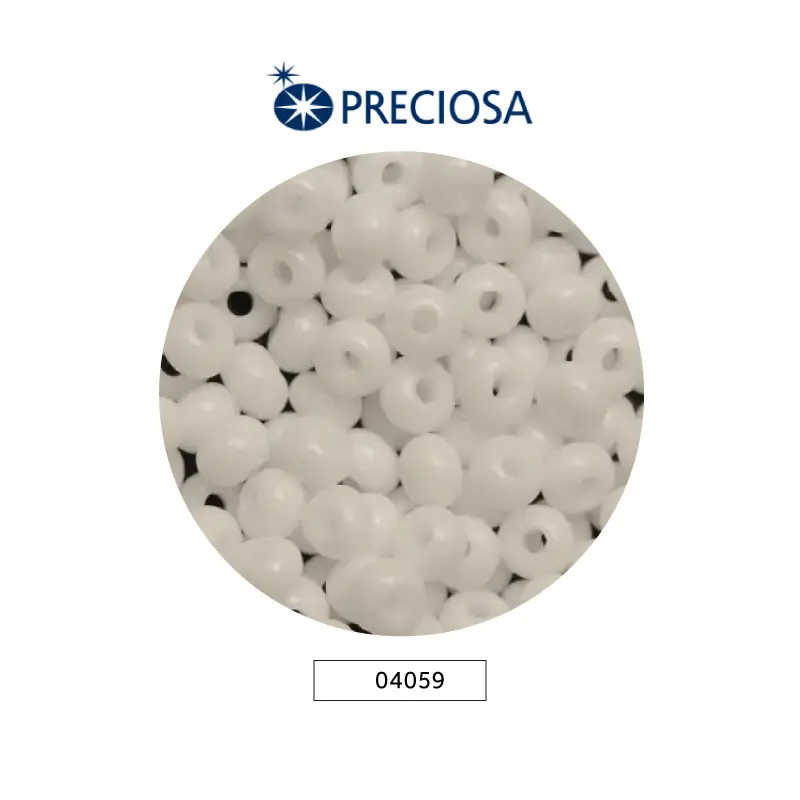 Mostacilla checa preciosa 6/0 4mm 03050 blanco x 50g