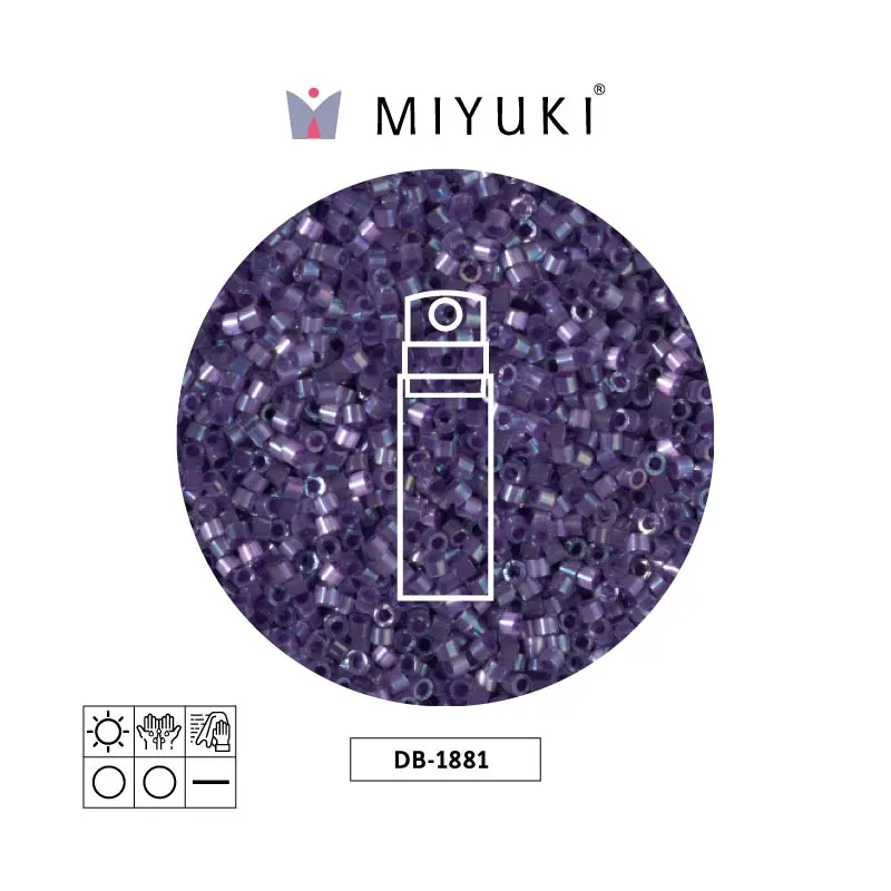 Miyuki delica 11/0 DB1881 color forrado oscuro orchid AB x 10g