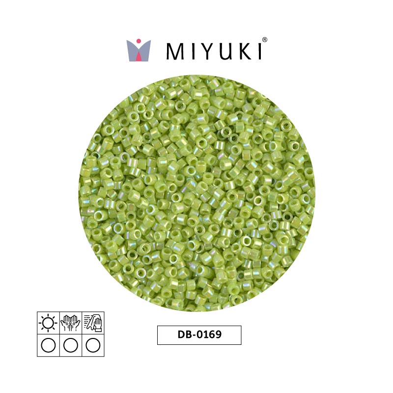 Miyuki delica 11/0 DB0169 opaco verde chartreuse AB x 50gr