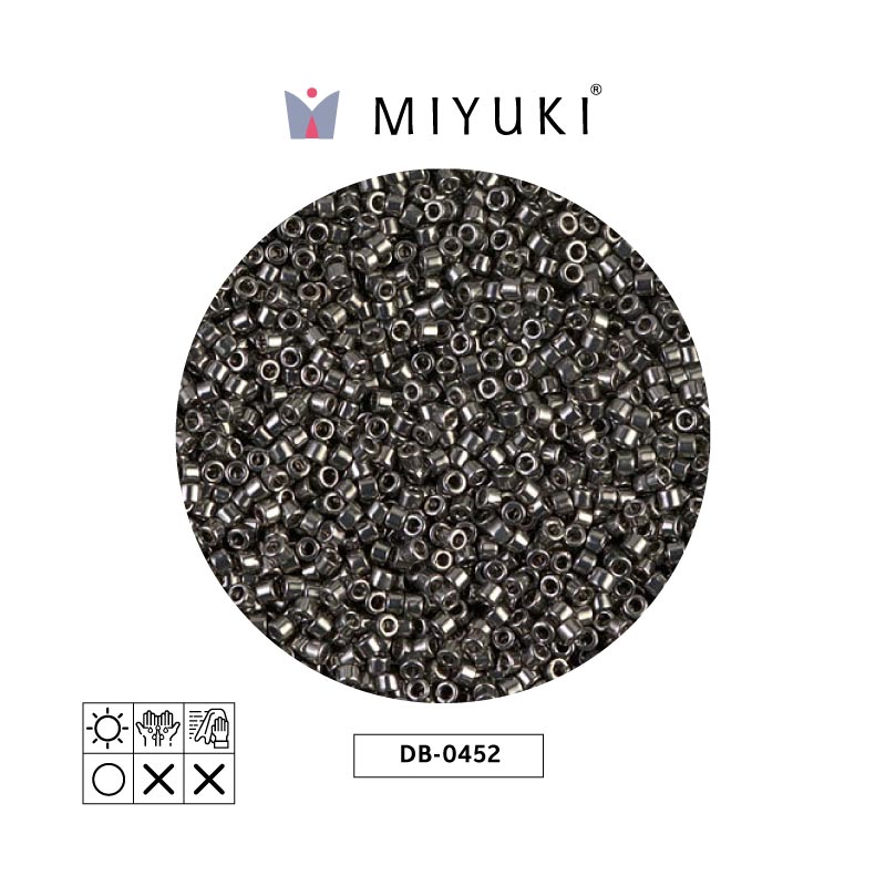 Miyuki delica 11/0 DB0452 metalizado khaki x 50gr
