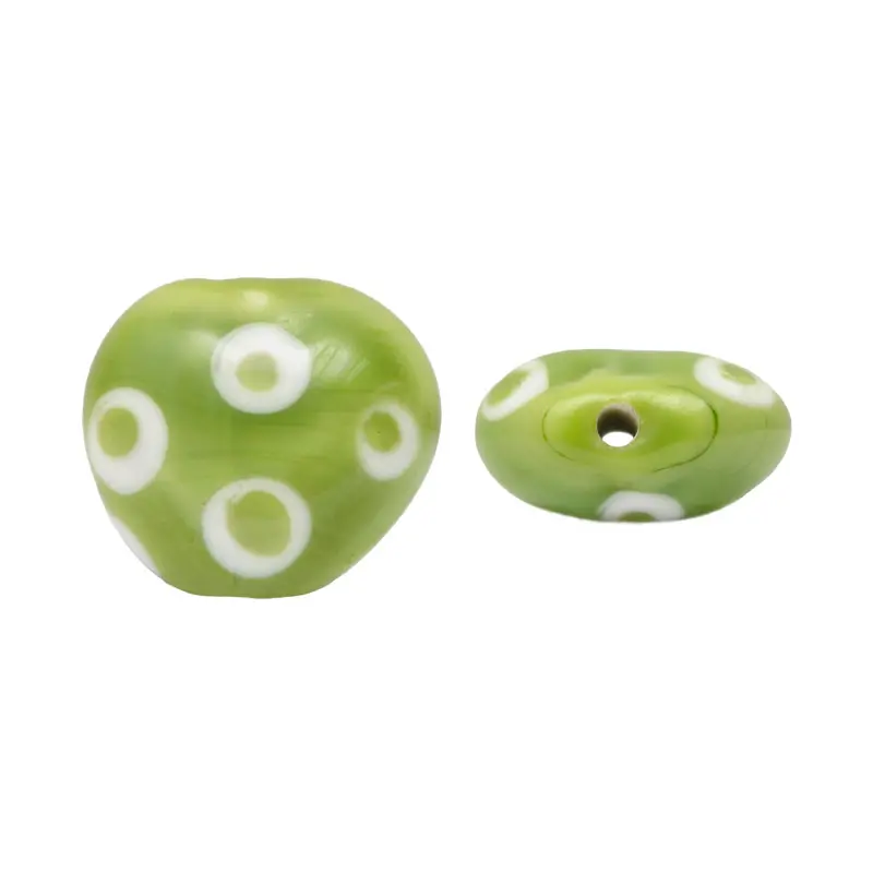 Vidrio hindu corazon 13mm olivine BGT-3061 01 x und