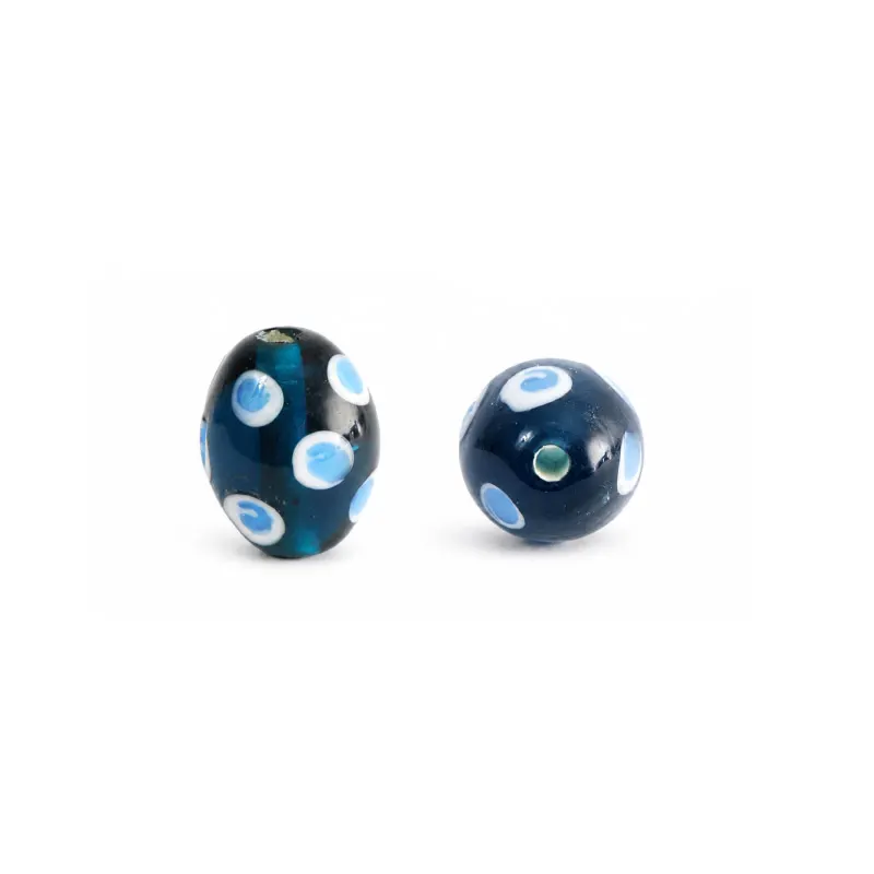 Vidrio Hindú Rice 10x13mm Capri Blue BGT-OV 97 x und