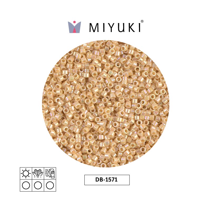Miyuki delica 11/0 DB1571 opaco crema AB x 50gr