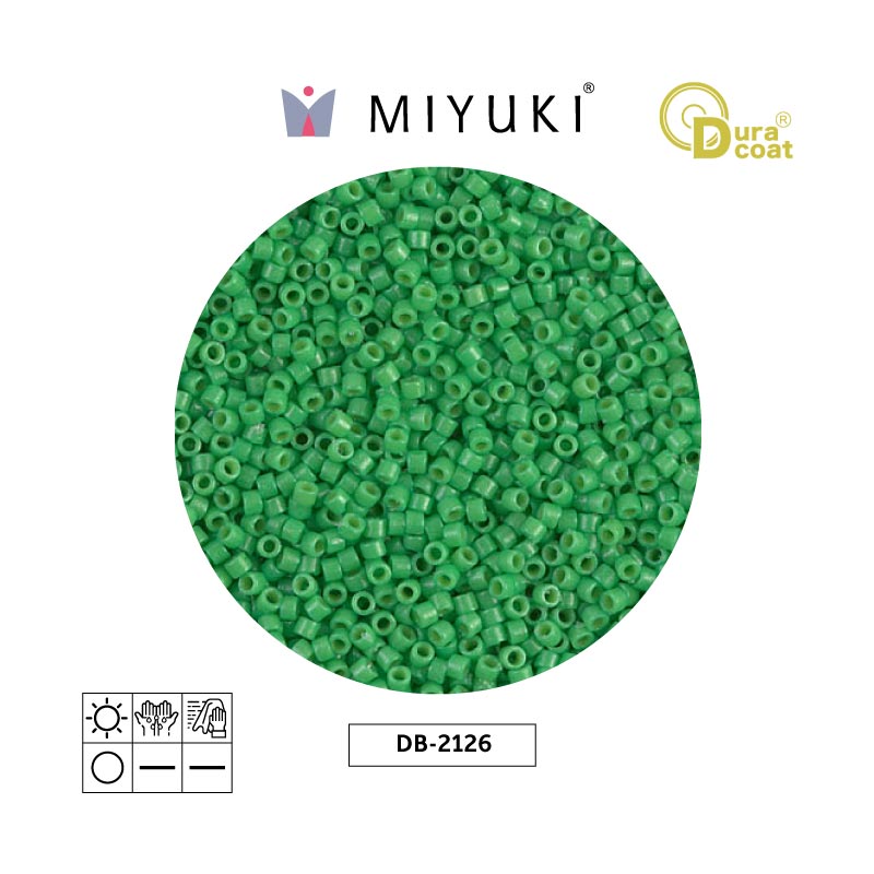 Miyuki delica 11/0 DB2126 opaco fiji verde x 50g