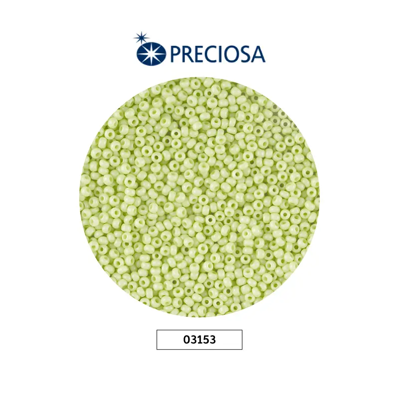 Mostacilla checa preciosa 10/0 2mm 03153 verde pastel x 500g