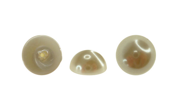Media perla sintetica base plana 1H 10mm cream CX-902 x und
