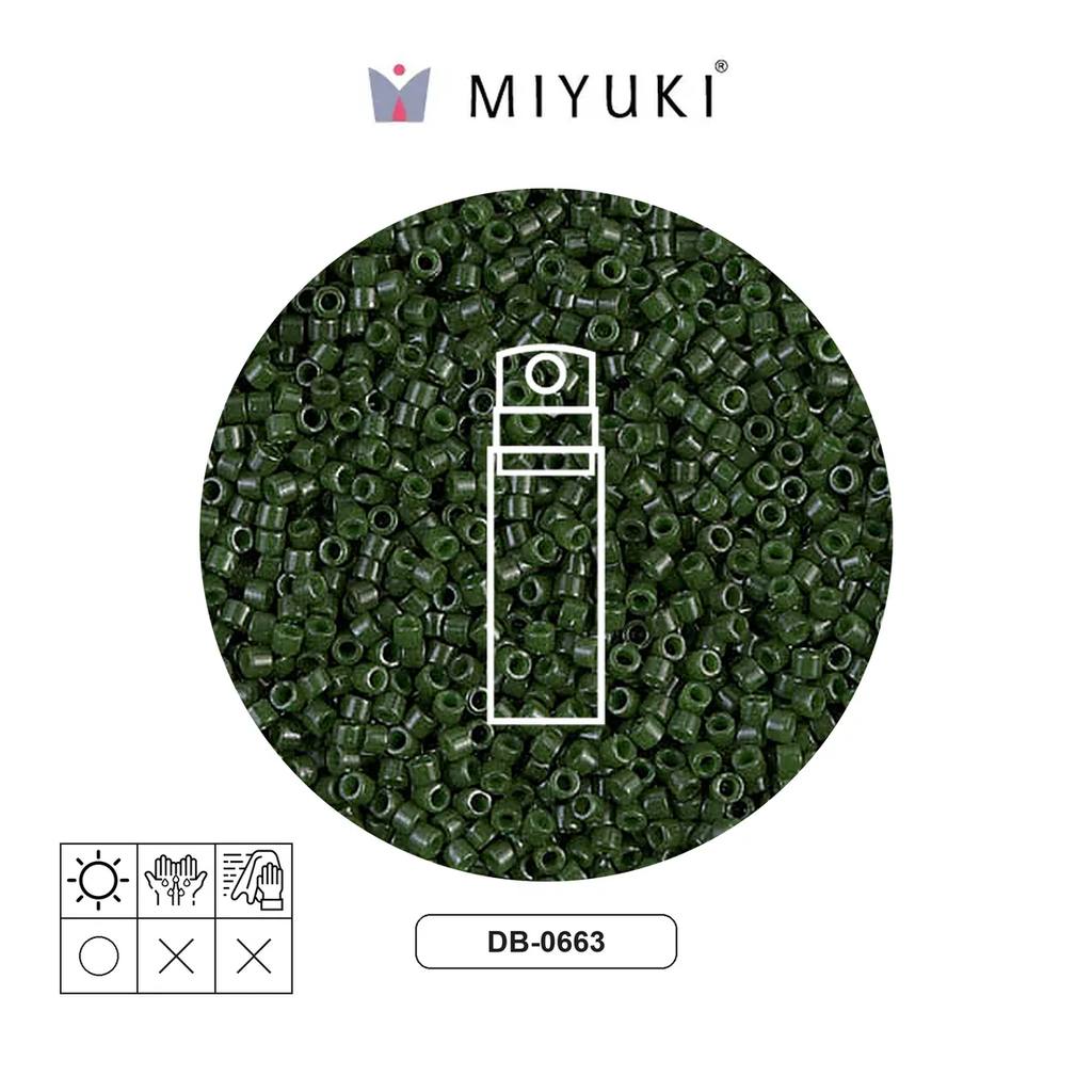 Miyuki delica 11/0 DB0663 opaco verde x10g