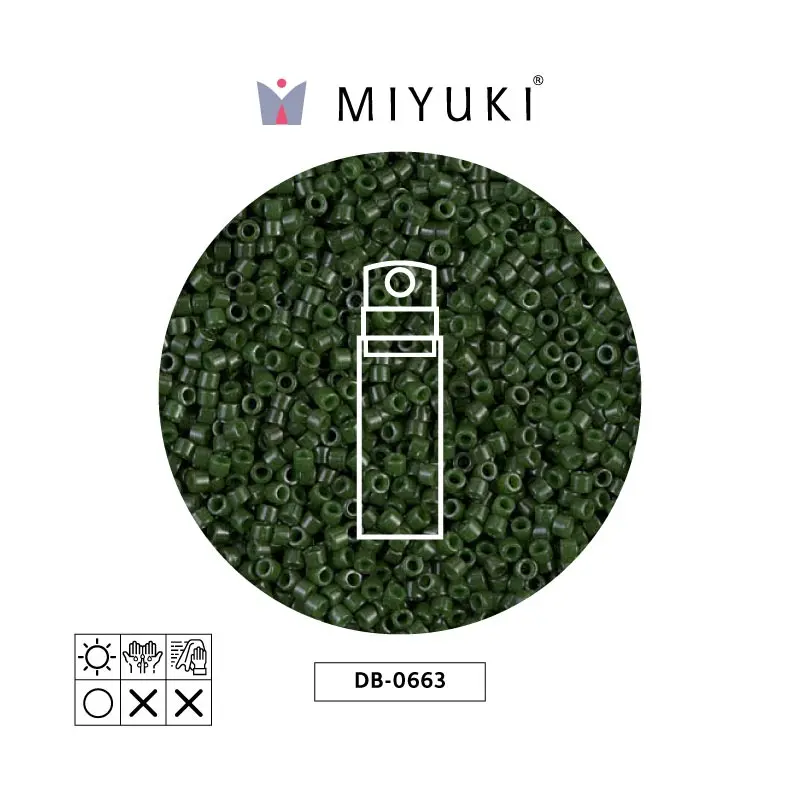 Miyuki delica 11/0 DB0663 opaco verde x10g