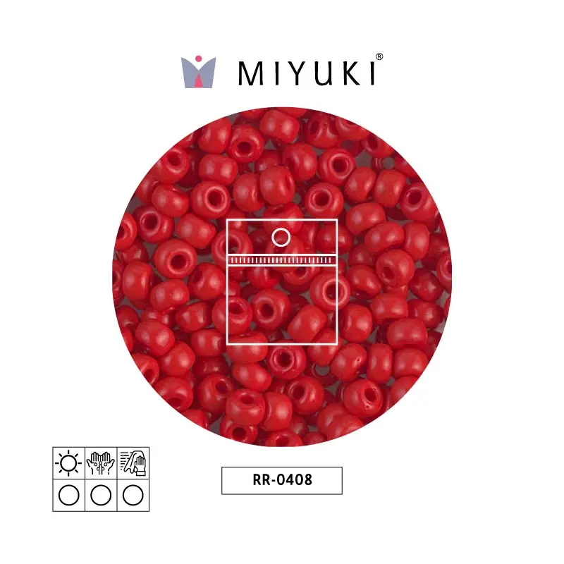 Mostacilla Miyuki rocalla 6/0 RR0408 opaco maroon x 25g