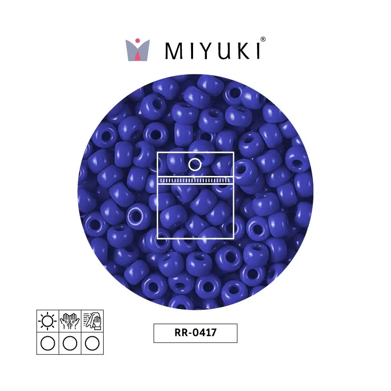 Mostacilla Miyuki rocalla 6/0 RR0417 opaco royal azul x 25g