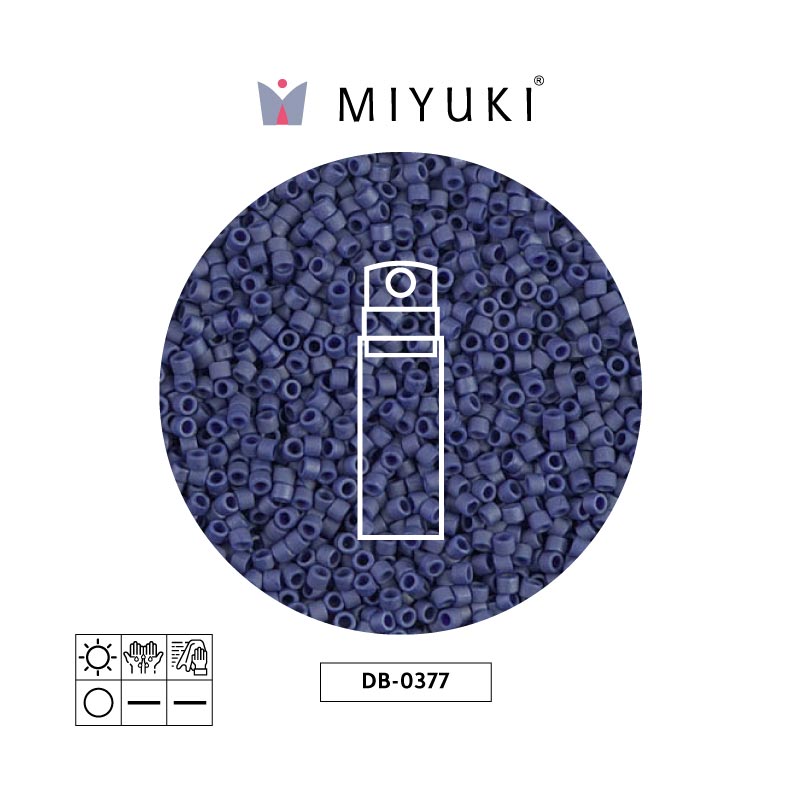 Miyuki delica 11/0 DB0377 mate metalizado gris oscuro x10g