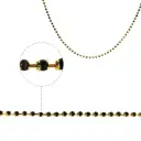 Cadena strass #38 negro 2.5mm/Gilt x metro