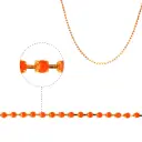 Cadena strass #4 naranja 2.5mm/Gilt x m