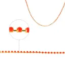 Cadena strass #33 rojo 2.5mm/Gilt x m