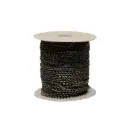 Cadena strass #38 negro 2.5mm/Niquel x m