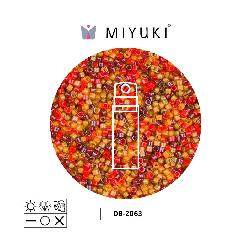 Miyuki delica 11/0 DB2063 luminous color mix x 10gr