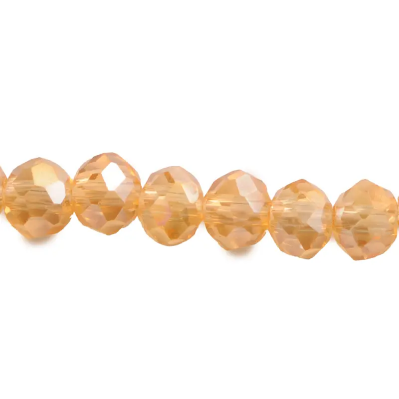Murano rondela facetada 4mm lt col topaz AB 58 x aprox110unds