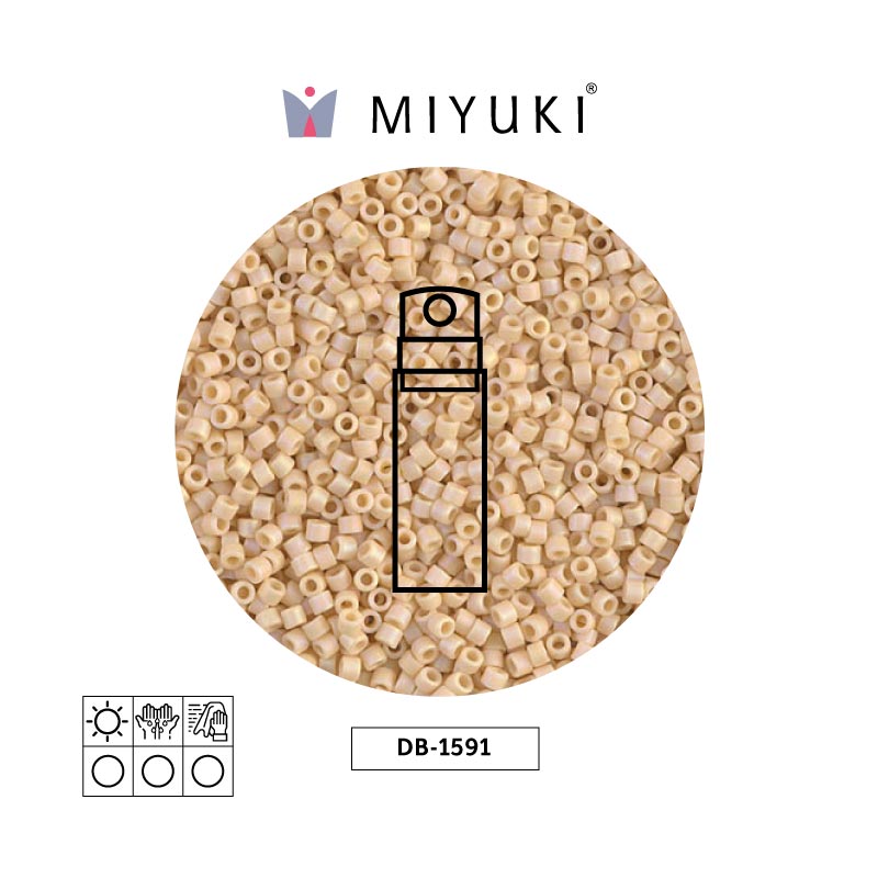 Miyuki delica 11/0 DB1591 matte opaque pear AB x 10g