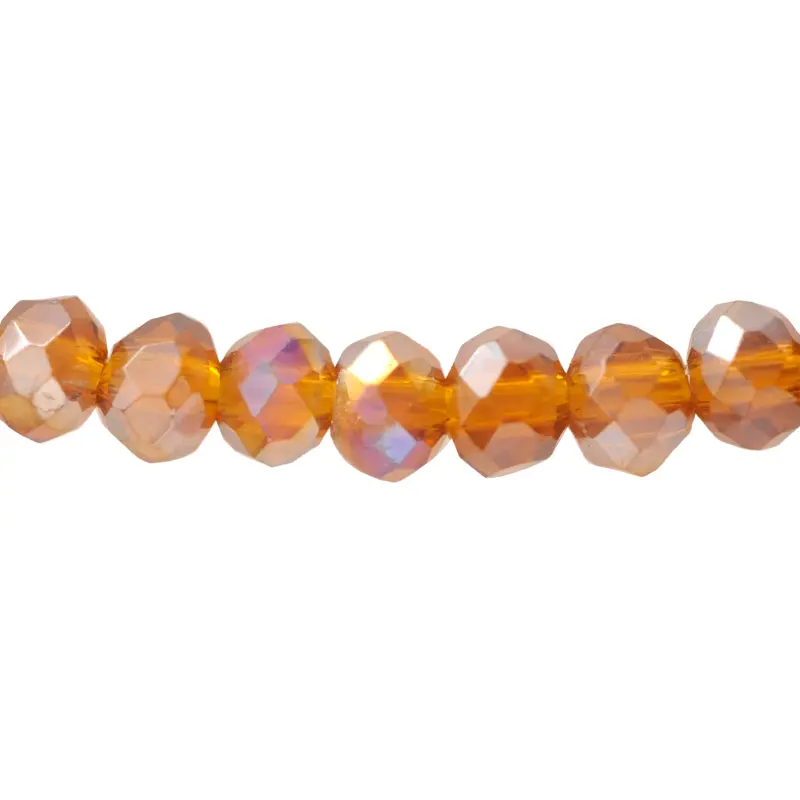 Murano redondo facetado 8mm topaz A25 x 50unds