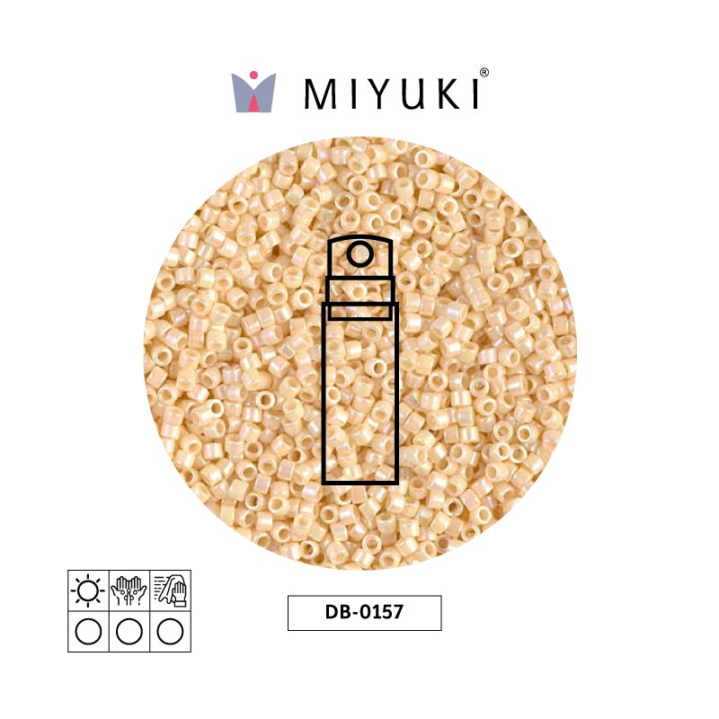 Miyuki delica 11/0 DB0157 opaco crema AB x 10gr