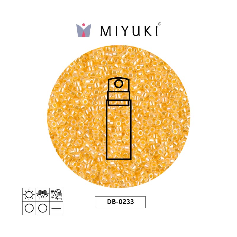 Miyuki delica 11/0 DB0233 claro amarillo ceylon perlado x 10g