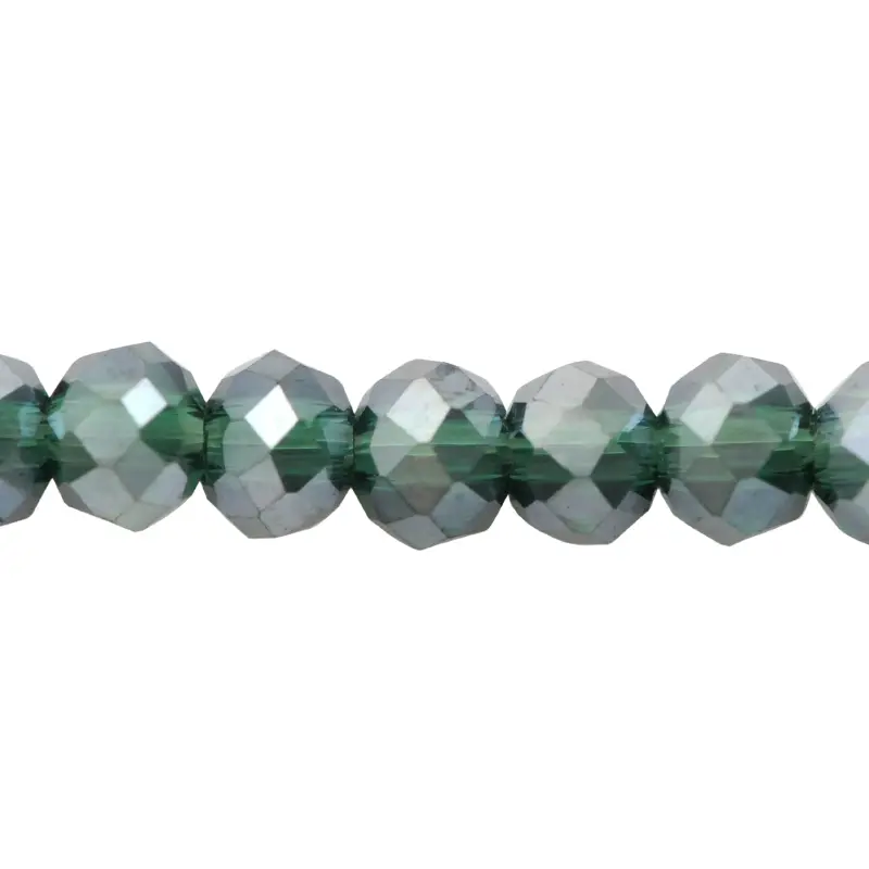 Murano rondela facetada 2mm verde pino 12AB x 145 unds