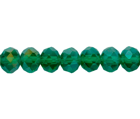 Murano rondela facetada 6mm blue zircon 24AB x aprox 80unds