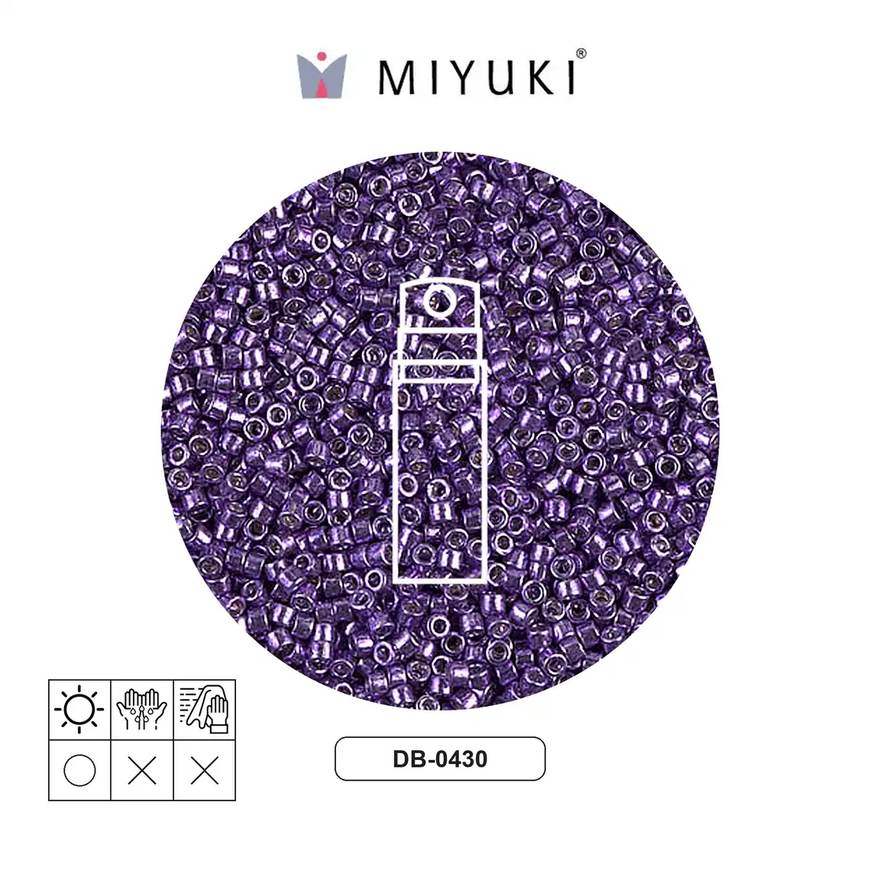 Miyuki delica 11/0 DB0430 metalizado morado x 10gr