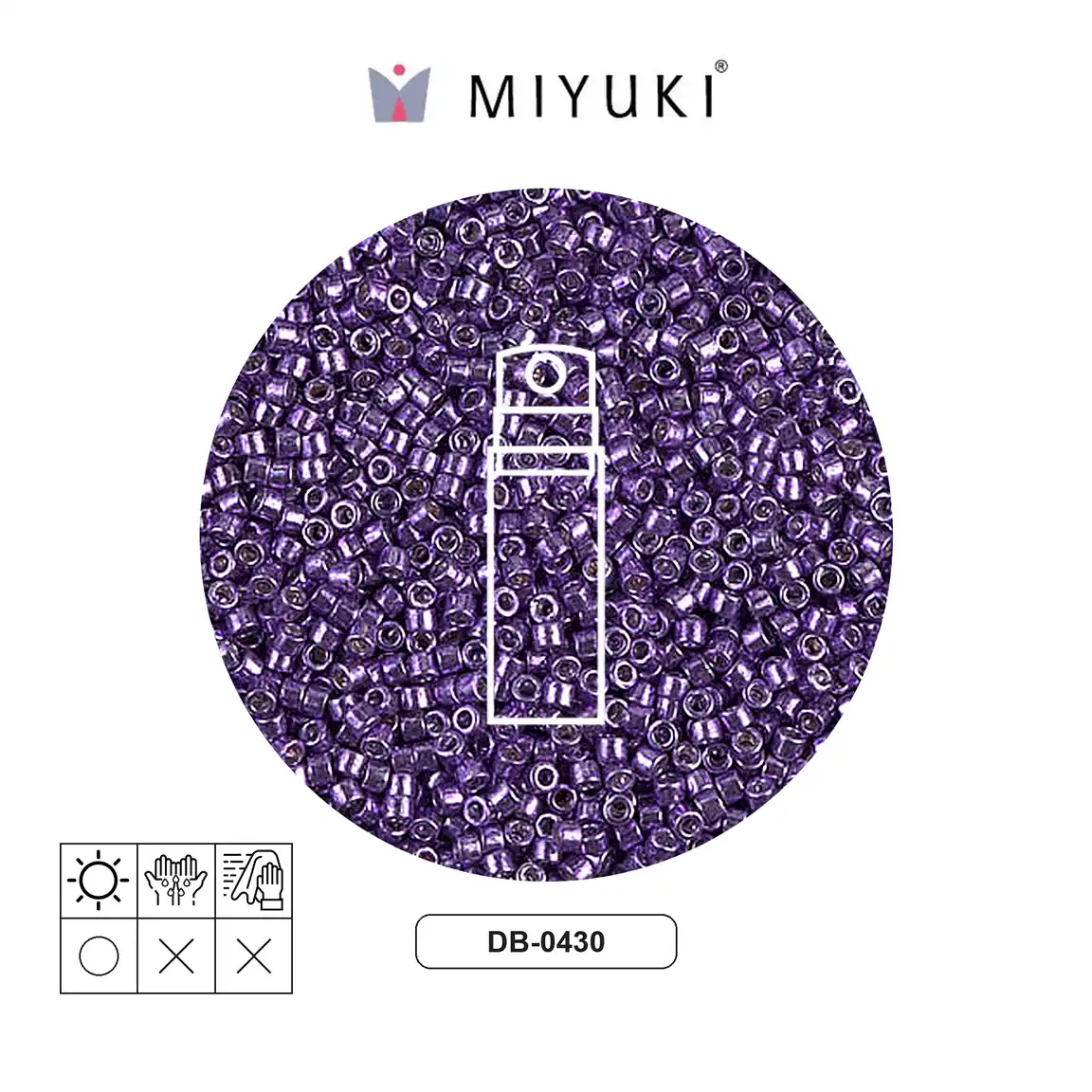 Miyuki delica 11/0 DB0430 metallic purple x 10gr