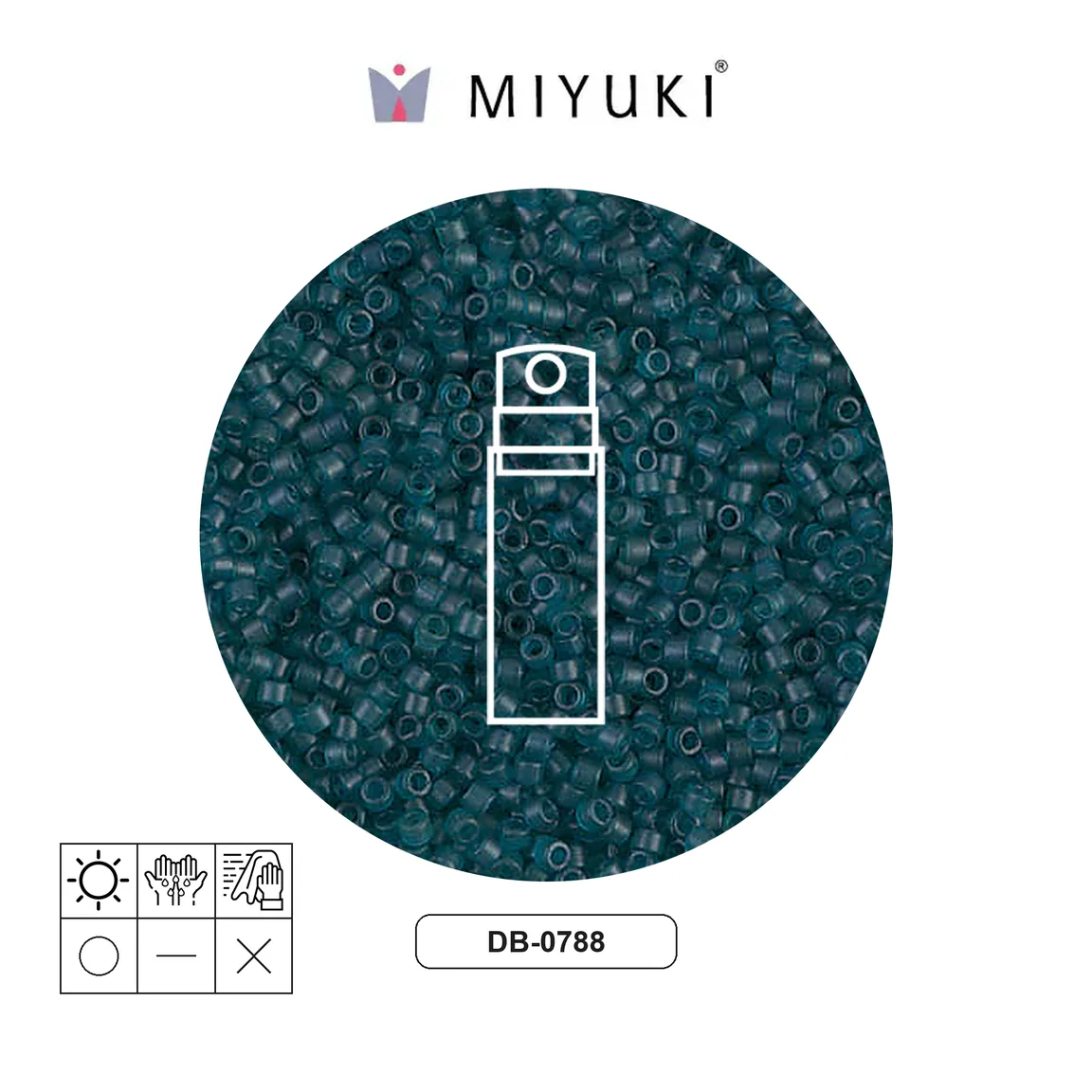 Miyuki delica 11/0 DB0788 matte trans blue z x 10g