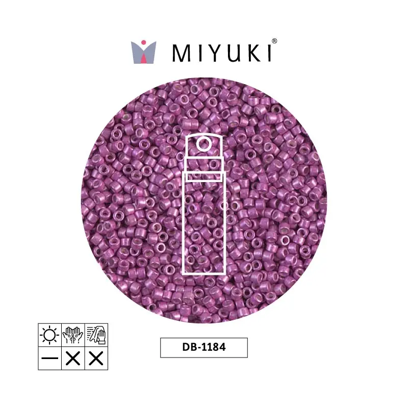 Miyuki delica 11/0 DB1184 galvanizado sf fucsia x 10gr