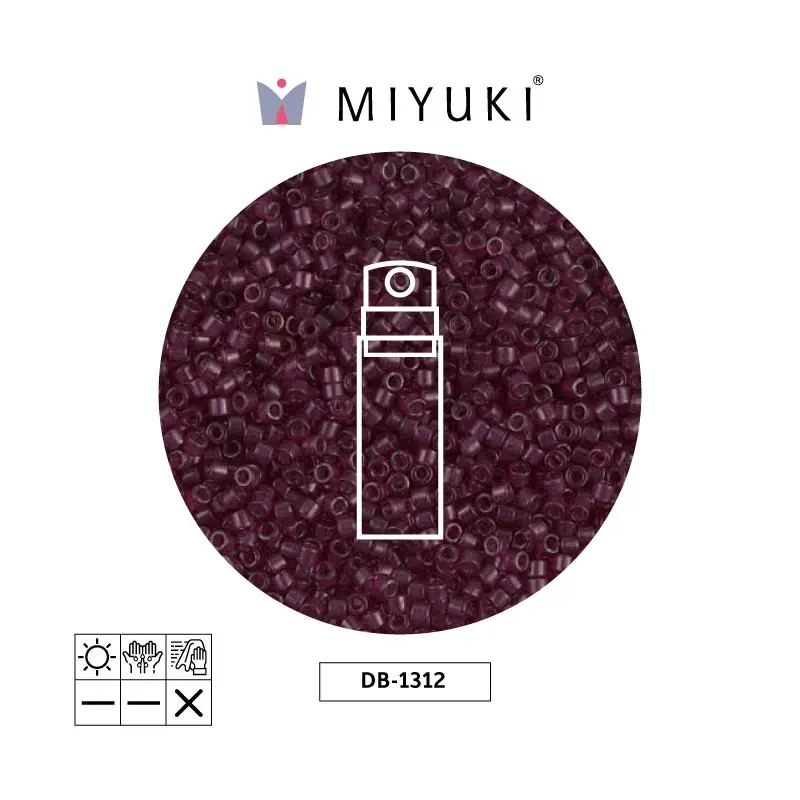 Miyuki delica 11/0 DB1312 transparente rojo x 10gr