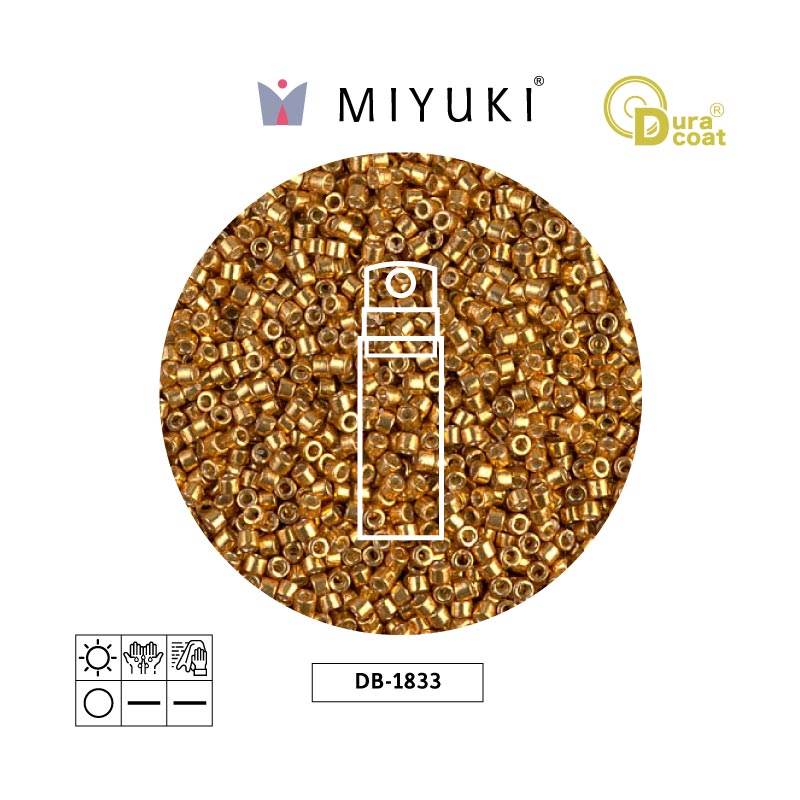 Miyuki delica 11/0 DB1833 galvanizado amarillo dorado x 10g
