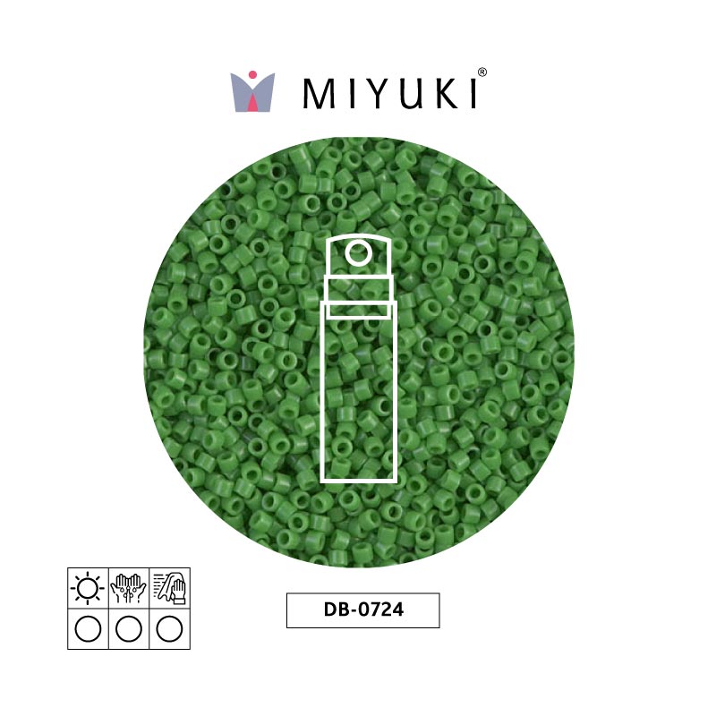 Miyuki delica 11/0 DB0724 opaco verde x 10g
