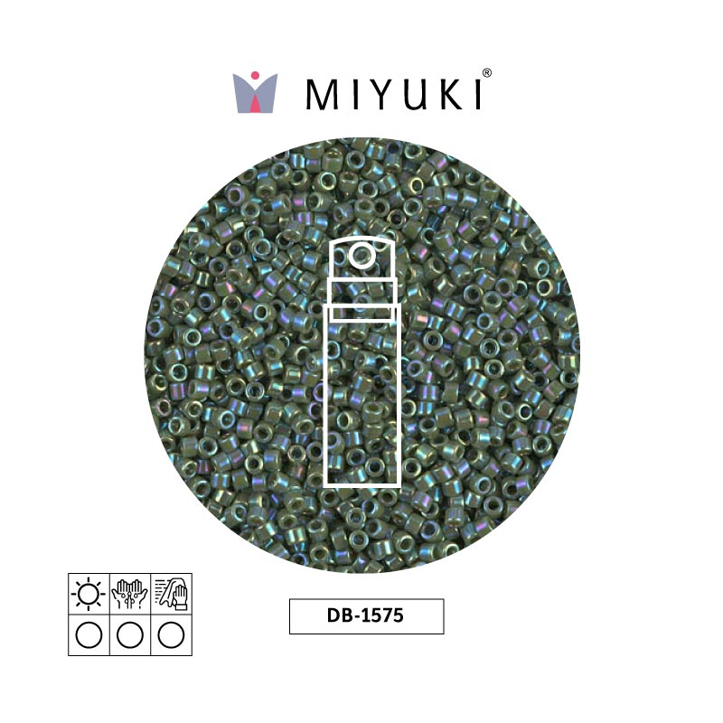 Miyuki delica 11/0 DB1575 opaco verde AB x 10g