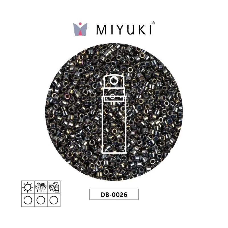 Miyuki delica 11/0 DB0026 metalizado steel AB x 10g
