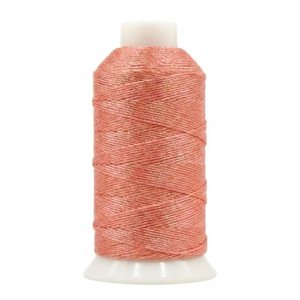 Hilo poliester metalizado 15 hilos SG-858 padparascha x rollo 150m