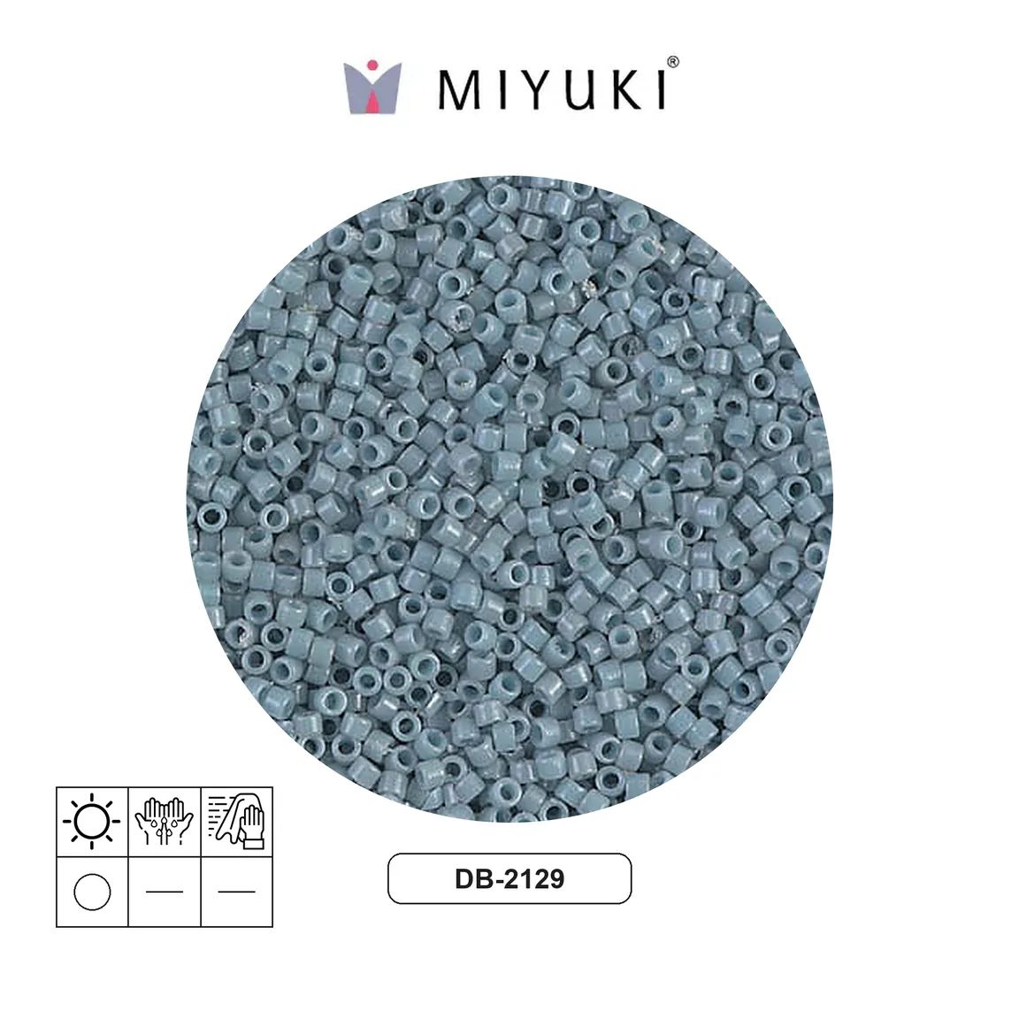 Miyuki delica 11/0 DB2129 opaque moody blue duracoat x 50g