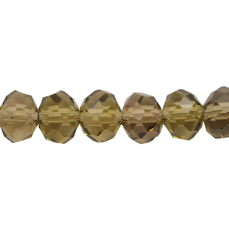 Murano rondela facetada 8mm black diamond 21AB x aprox 72unds