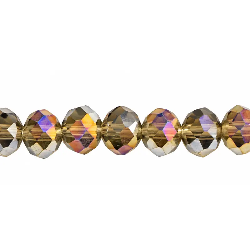Murano rondela facetada 8mm black diamond 23 x 62unds
